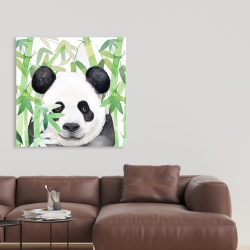 Canvas 36 x 36 - Hidden panda in bamboo