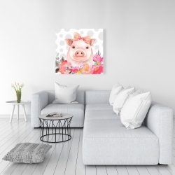 Canvas 36 x 36 - Pretty pig