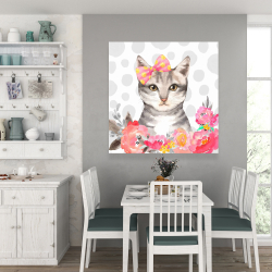 Canvas 36 x 36 - Charming cat