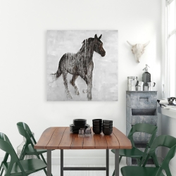 Canvas 36 x 36 - Abstract brown horse