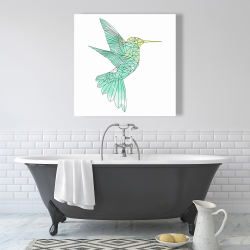 Canvas 36 x 36 - Geometric hummingbird