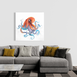 Canvas 36 x 36 - Funny colorful octopus