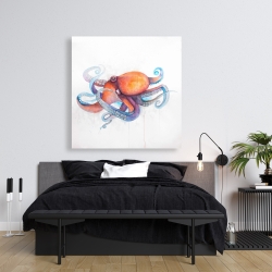 Canvas 36 x 36 - Colorful octopus profile