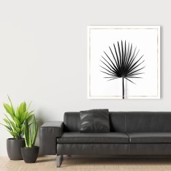 Canvas 36 x 36 - Cabbage palm leaf with rose lines