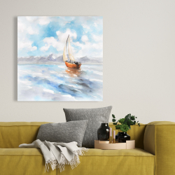 Canvas 36 x 36 - Sailboat landscape