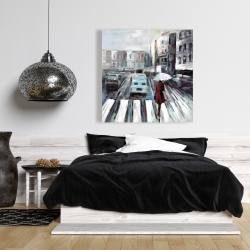 Canvas 36 x 36 - Abstract pedestrian crossing