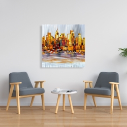 Canvas 36 x 36 - Orange buildings