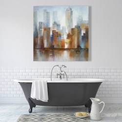 Canvas 36 x 36 - Cityscape in the fog