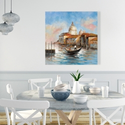 Canvas 36 x 36 - Two europeans on a gondola