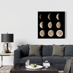 Canvas 36 x 36 - Eclipse in nine phases