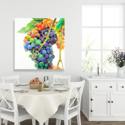 Canvas 36 x 36 - Colorful bunch of grapes