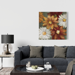 Toile 36 x 36 - Fleurs aux couleurs d'automne