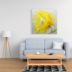 Toile 36 x 36 - Fleur jaune