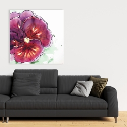 Canvas 36 x 36 - Blossoming orchid with wavy petals