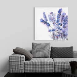 Canvas 36 x 36 - Watercolor lavender flowers