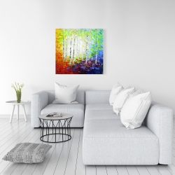 Toile 36 x 36 - Forêt multicolore