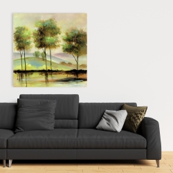 Canvas 36 x 36 - Trees near the lake