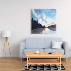 Canvas 36 x 36 - Lakeview by night