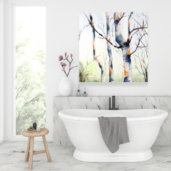 Canvas 36 x 36 - Three small birch trees