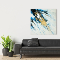 Toile 36 x 36 - Marbre bleu et doré
