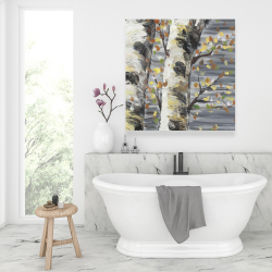 Canvas 36 x 36 - Budding white birches