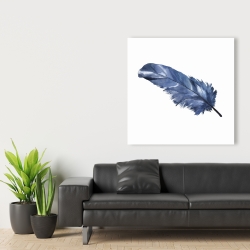 Canvas 36 x 36 - Blue feather
