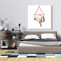 Toile 36 x 36 - Capteur de rêves triangulaire 