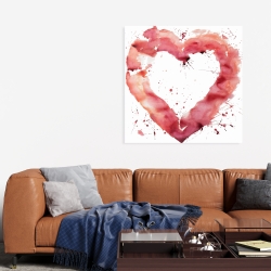 Canvas 36 x 36 - Watercolor abstract heart