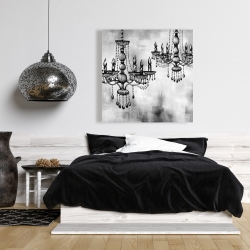 Canvas 36 x 36 - Two crystal chandeliers