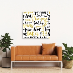 Toile 36 x 36 - Bonjour paris