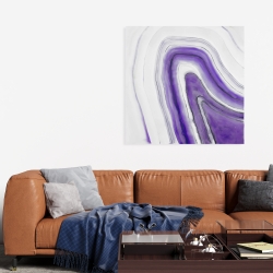 Canvas 36 x 36 - Purple round geode