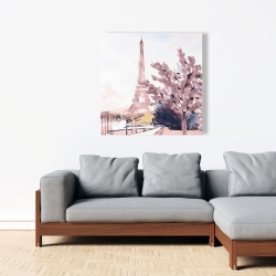 Canvas 36 x 36 - Paris & eiffel scene