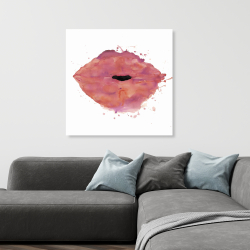 Canvas 36 x 36 - Watercolor pink lipstick