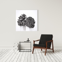 Canvas 36 x 36 - Three small pine cones