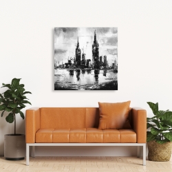 Toile 36 x 36 - Paysage urbain monochrome
