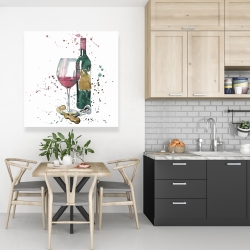 Canvas 36 x 36 - Bottle of red wine