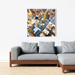 Canvas 36 x 36 - High top view of buildings in new york