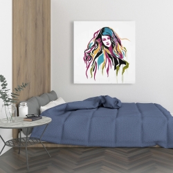 Toile 36 x 36 - Femme en art graffiti