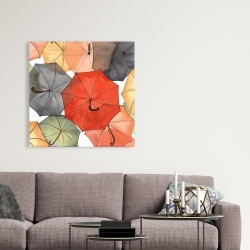 Canvas 36 x 36 - The umbrellas of petit champlain