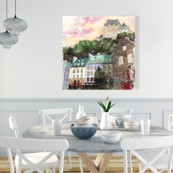 Canvas 36 x 36 - Château frontenac in the petit champlain