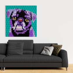 Canvas 36 x 36 - Geometric pug