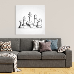 Canvas 36 x 36 - Chess game pieces