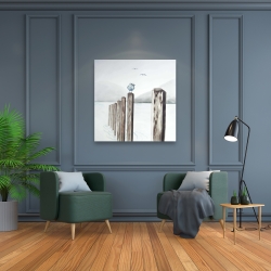 Toile 36 x 36 - Mouette à la marina