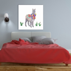 Canvas 36 x 36 - Traditional peruvian lama