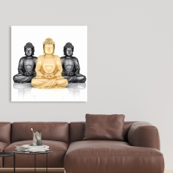 Canvas 36 x 36 - Trio of buddhas