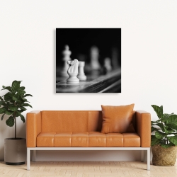 Toile 36 x 36 - Jeux d'échec monochrome