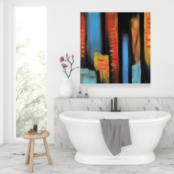 Canvas 36 x 36 - Abstract and colorful tall buildings