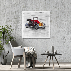Canvas 36 x 36 - Vintage car with sunroof