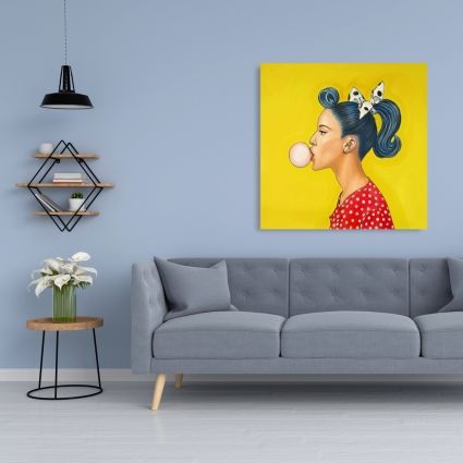 Retro woman with beautiful ponytail