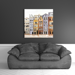 Toile 36 x 36 - Maisons à amsterdam